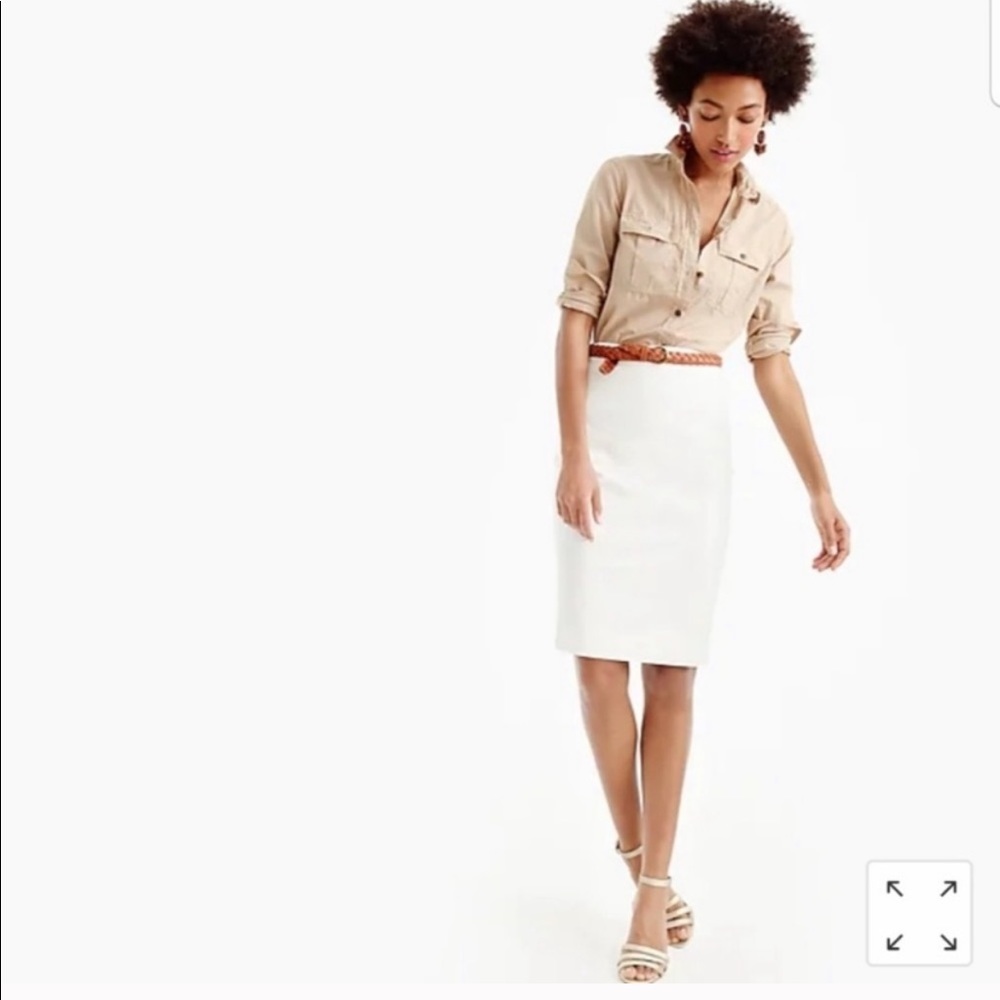 J.Crew No. 2 Pencil Skirt Cream